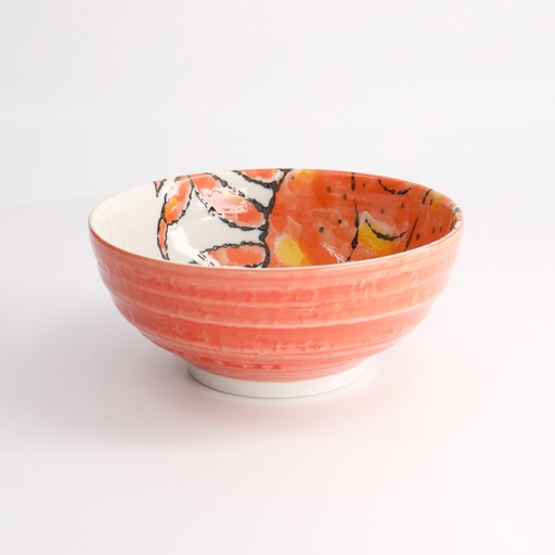 [17793] Seafood Ramen Bowl 18.5x8.2cm 1200ml Crab Red HB-9930/K 17793 3/24
