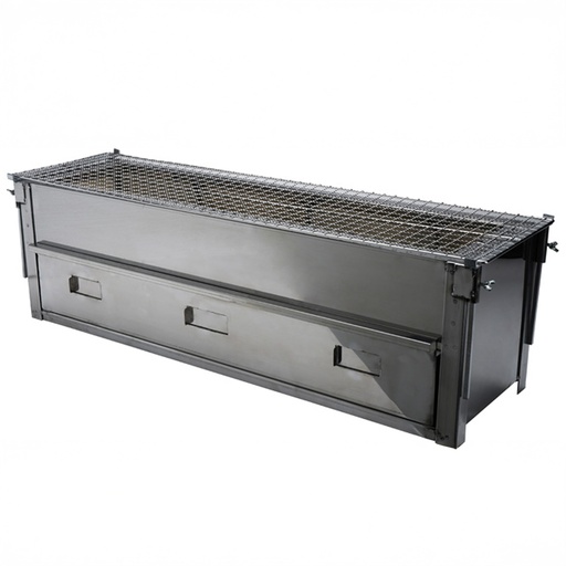 [17830] Konro Grill Stainless Steel w/Net & Iron Bar 85x24.5x25.5cm SYA-L Made in Japan
