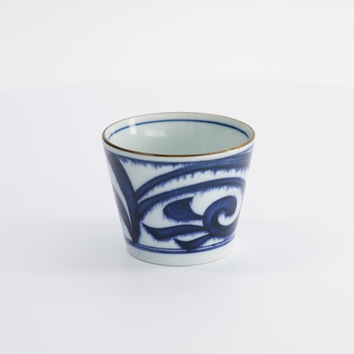 [17842] Cup Straight Blue and White Japan Aisomon 8.3x6.5cm 180ml YW-9984/F 17842 12/144