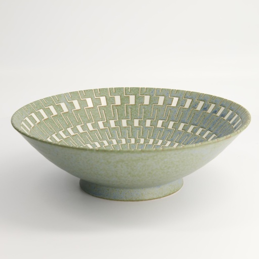 [16866] Mixed Bowls Ramen 25.4x7.8cm 1600ml Green Maze KA-8036/B 3/24