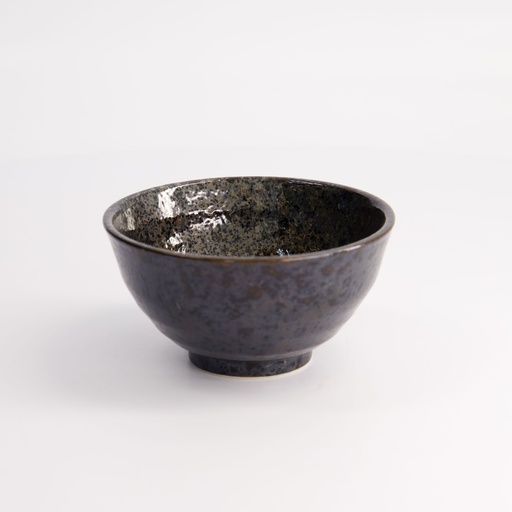 [16882] Minoyaki Eclipse White Rice Bowl 12x6.4cmh 320ml MS-8017/B 6/72