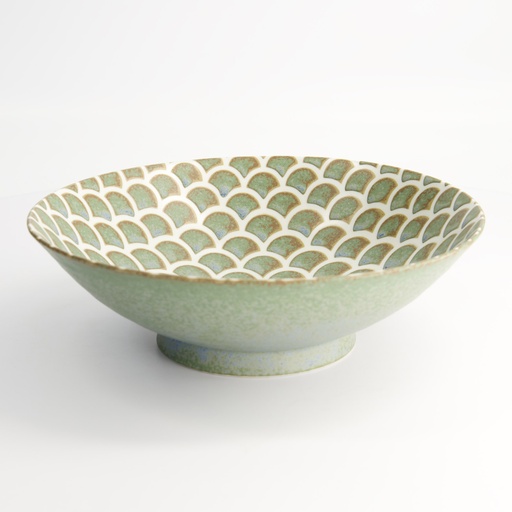 [16922] Vert Sauge Mermaid Salad Bowl 25x7.8cm 1700ml 3/24