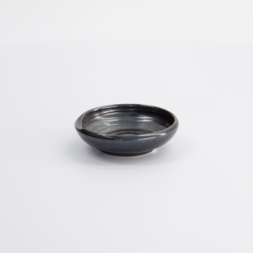 [17068] Sauce Dish 8.4x2.2cm Tetsu Black YW-8054 12/288