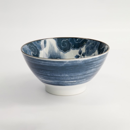 [17119] Japonism Lion Tendon Bowl 17.8x8.8cm 1000ml Black YW-9104/BK 4/32