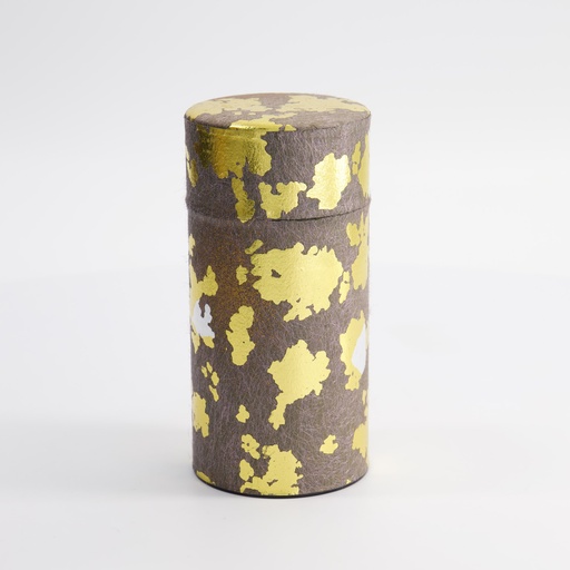 [17318] Tea Container S.S. 7.4x15.5cm 200gr Black/Gold 202KOB 1/120