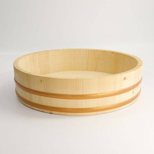 [17385] Wooden Sushi Hangiri w/Copper Hoop Japan Made 36x9.5cm YU-36 1/10
