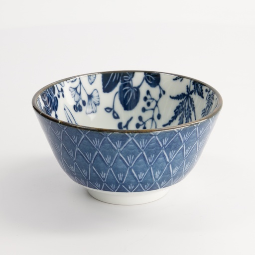 [16698] Flora Japonica Rice Bowl 12x6.4cm 300ml Crane FK-8021/C 6/72