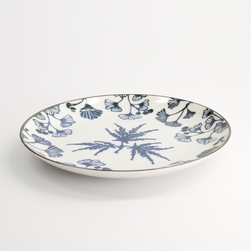 [16717] Flora Japonica Plate 20.6x2.2cm Maple TN-8026/D 3/48