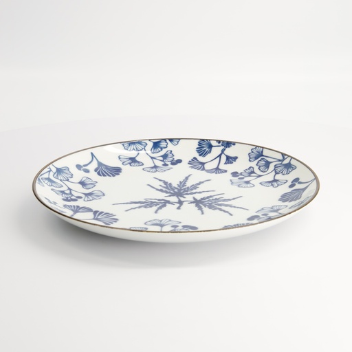 [16721] Flora Japonica Plate 25.7x3cm Maple TN-8027/D 3/24