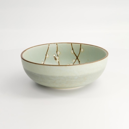 [16557] Green Soshun Bowl 19.7x7cm 1100ml FK-8443 4/24