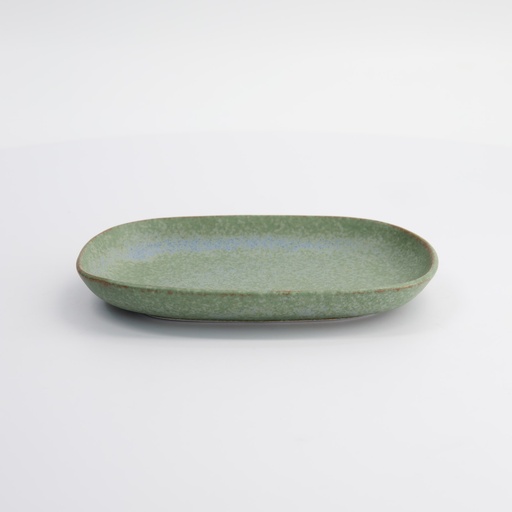 [16658] Vert Sauge Oblong Plate 18.7x12.7x2.4cm YW-7217/VS 6/72