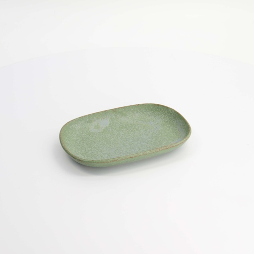 [16658] Vert Sauge Oblong Plate 18.7x12.7x2.4cm YW-7217/VS 6/72