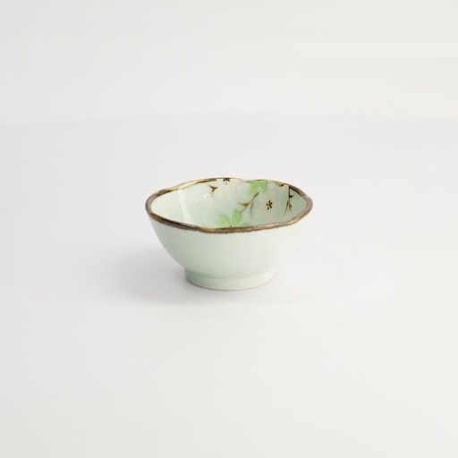 [16506] Green Cosmos Bowl 9x4cm 100ml Q535/GC 12/144