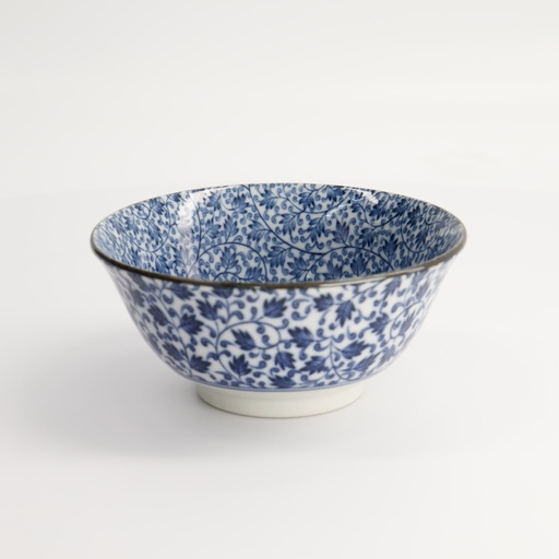 [16522] Hana Blue Mixed Bowls 15x7cm 550ml Karakusa FK-8445/B 6/48