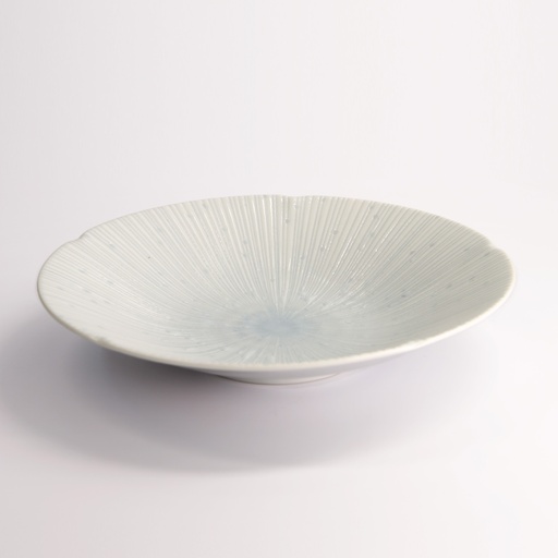 [16399] Sky White Deep Plate 24x4.5cm TN-7021/W 16399 6/24