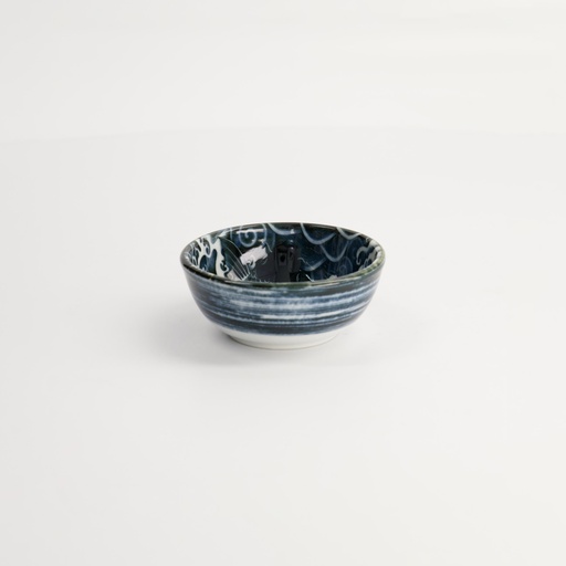 [18695] Japonism Carp Dish 8.7x3.7cm 95ml Black 18695 12/144
