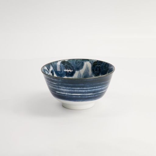 [18700] Japonism Lion Small Tayo Bowl 12.7x6.8cm 350ml Black 18700 6/48