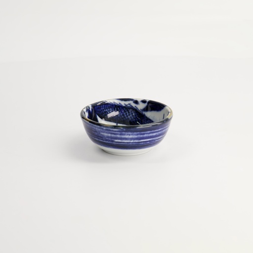 [18752] Japonism Dragon Dish 8.7x3.7cm 95ml Blue 12/144