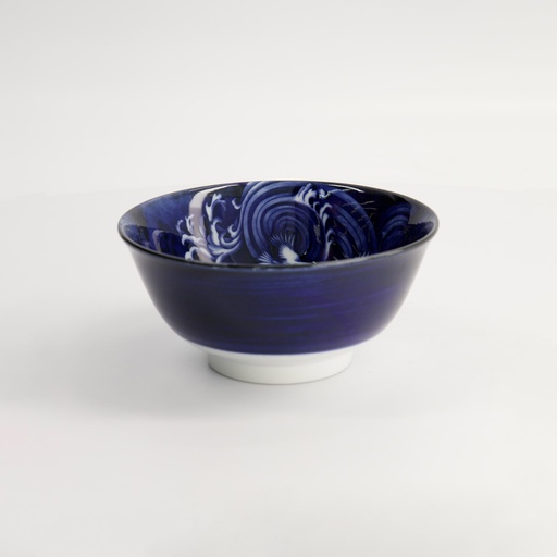 [18758] Japonism Crane Tayo Bowl 14.7x6.9cm 500ml Blue 6/48