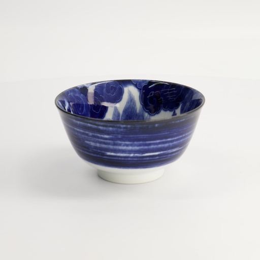 [18760] Japonism Lion Tayo Bowl 14.7x6.9cm 500ml Blue 6/48