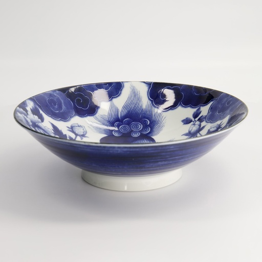 [18766] Japonism Lion Menbachi Bowl 25.2x7.7cm 1600ml Blue 3/24