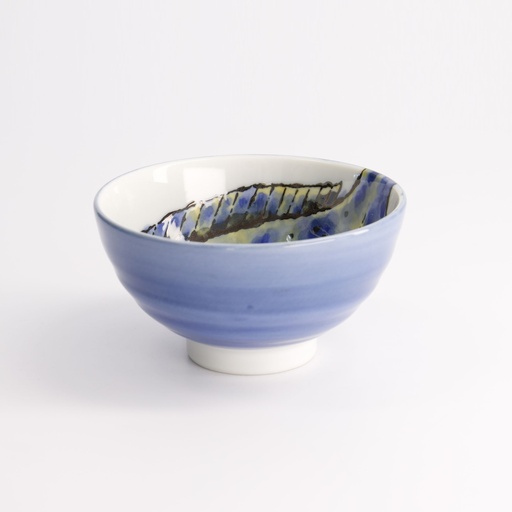 [18881] Seafood Rice Bowl 11.2x6.2cm 300ml Hirame Blue 18881 6/96