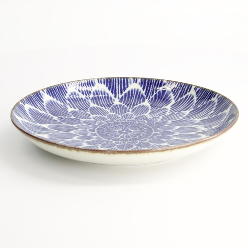 [18888] Ohuke Dahlia Round Plate 21.5x3cm FK-2104/C 6/24