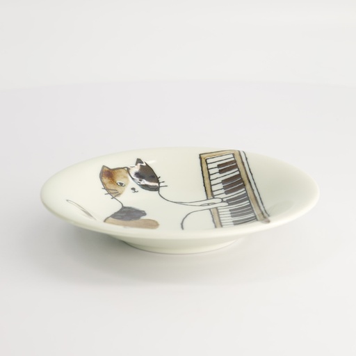 [18967] Neko Maruke Cat Plate 16x2.7cm 54005010 6/72