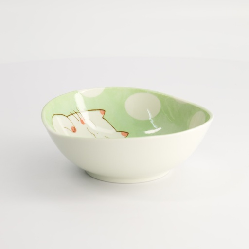 [18970] Neko Maruke Cat Bowl 14.1x13x4.9cm 330ml 54005001 6/96