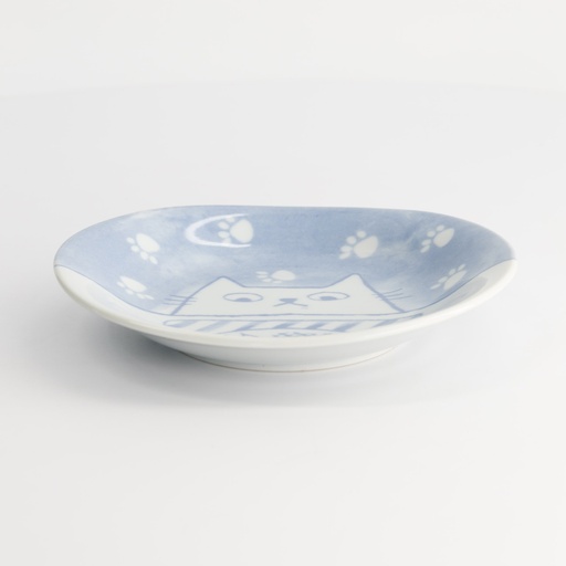 [18972] Neko Maruke Cat Plate 16x14.5x2.2cm 54005011 6/72
