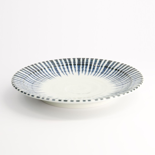 [18996] Shin Tokusa Plate Round 22x2.8cm FK-2103 6/36