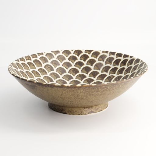 [20331] Iga Matte Mermaid Design Salad Bowl 25x7.4cm 1400ml PH-16922/IM 3/24