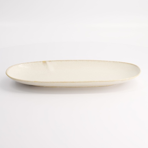 [20360] Titanium Matte Oval Plate 28.5x14x2.5cm YW-7218/TM 6/48