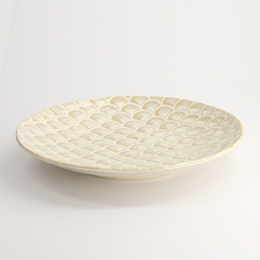 [20373] Titanium Matte Mermaid Design Plate 25x3.7cm PH-16924/TM 3/36