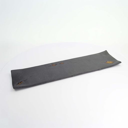 [20693] Mino Craft Rectangular Plate 55x14x2.5cm Black 1/12