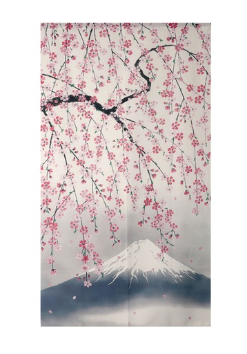 [20833] Noren 85x150cm Goodwill Weeping Cherry Blossoms Fuji    95139