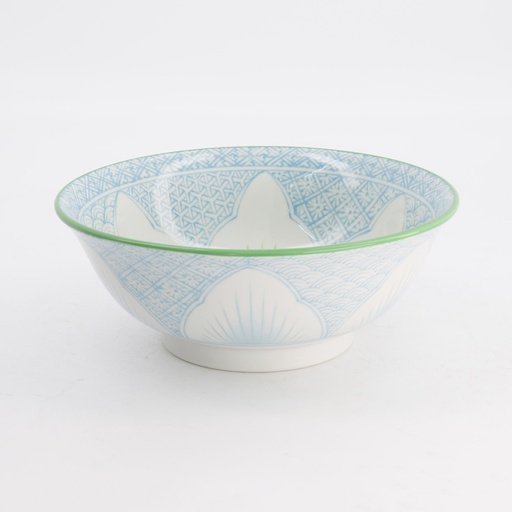 [20937] Lily Flower Bowls Ramen 20.5x8cm 1200ml Light Blue 20937 3/24