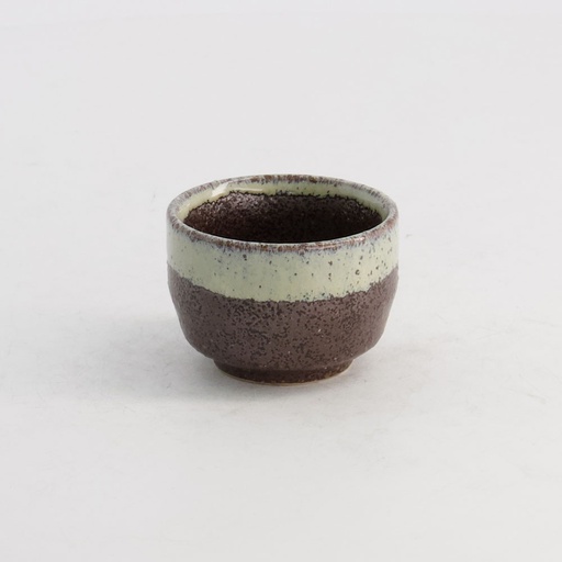 [20938] Sake Cup 6x4cm 60ml Iga-Nuriwake Black 12/240