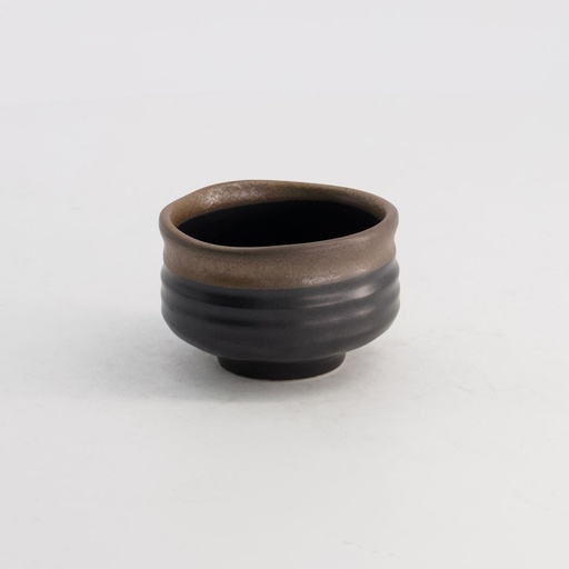 [20943] Sake/Matcha Cup 7.4x4.9cmh 120ml Kuro-Matt-Nuriwake Black 6/108
