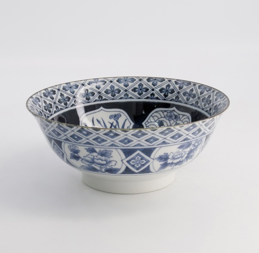 [20958] Wa Mixed Bowls Ramen 21x8.7cm 1300ml Madori-Bishi-Botan Blue 3/24