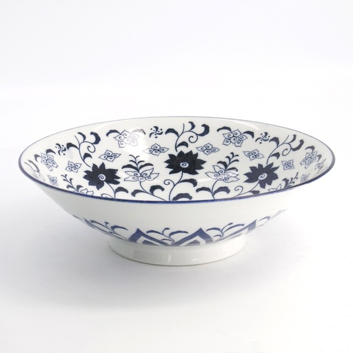 [20962] Tokyo Blue Botan Mixed Bowls Ramen 25.4x7.8cm 1600ml 3/18