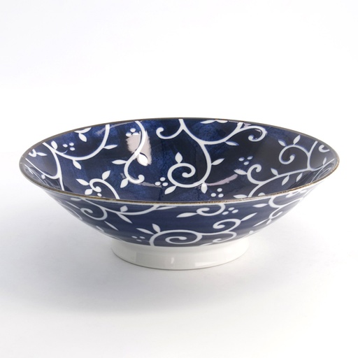 [20964] Tokyo Blue Karakusa Mixed Bowls Ramen 25.4x7.8cm 1600ml 3/18