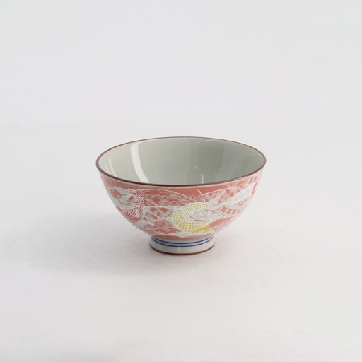 [20980] Kawaii Rice Bowl Carp 11.5x6cm 300ml Red 5/120