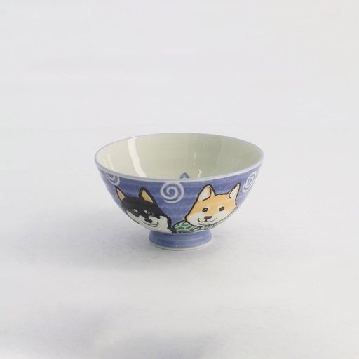 [20986] Kawaii Rice Bowl Shiba-Dog 12.5x7cm 12.5x7cm 350ml Blue 5/120