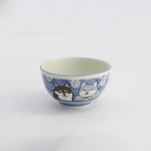 [20990] Kawaii Rice Bowl Shiba-Dog 13x7.4cm 400ml Blue 5/60