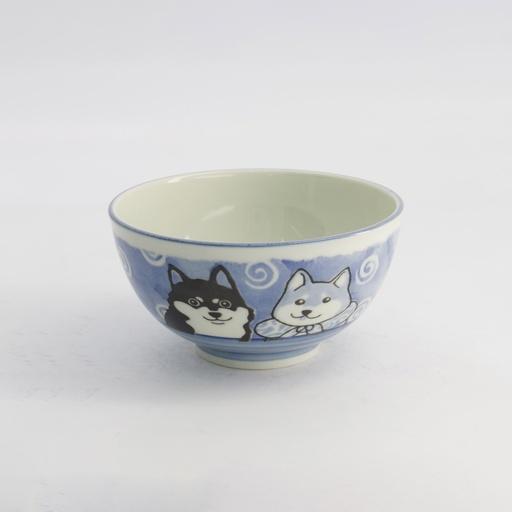 [20993] Kawaii Rice Bowl Shiba-Dog 16x8.5cm 600ml Blue 5/60