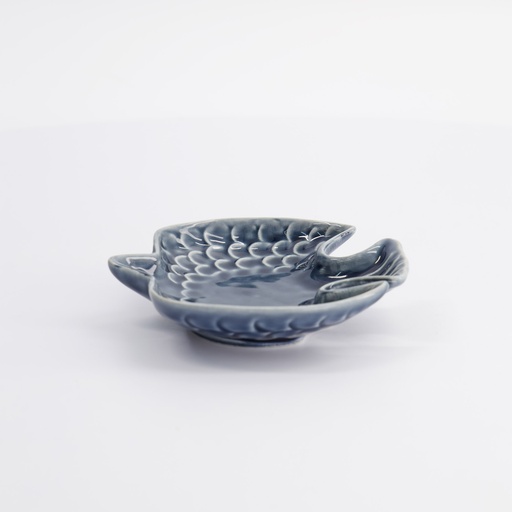 [21035] Swallow Bird Plate 12x11x3cm Navy 10/120