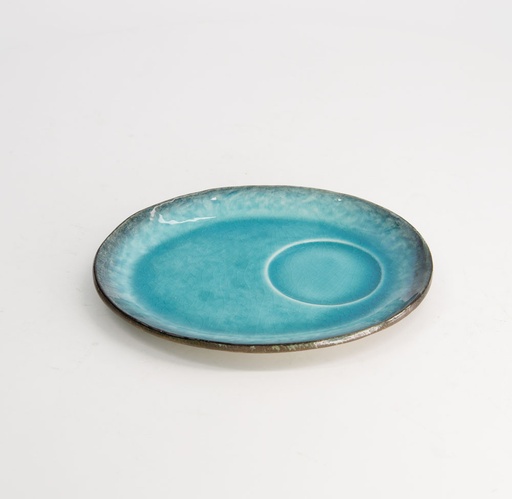 [21320] Yamasaku Blue Saucer 18x14x2cm 21320 6/72