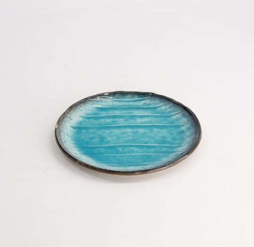 [21326] Yamasaku Plate Blue 16.5x1.5cm 21326 6/72