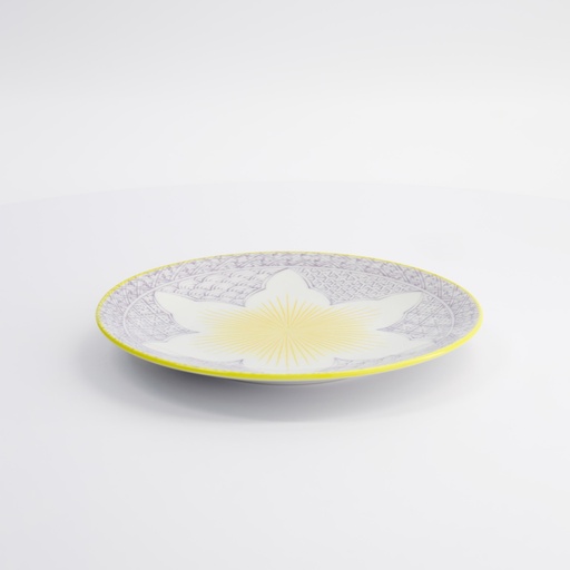 [21151] Lily Flower Plate 20x2cm Purple 21151 6/48
